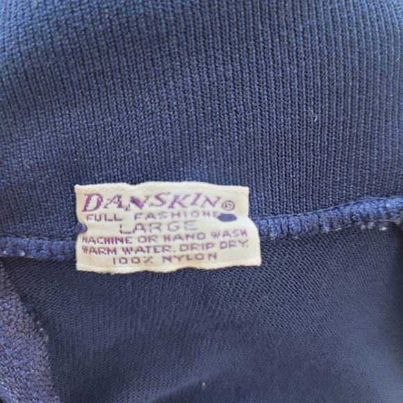 Vintage Danskin navy blue turtleneck bodysuit in size Large - Picture 7 of 7